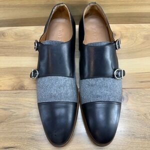 TAFT Prince Monk Strap Mens 13 EU 46 Wool Leather Dress Shoes